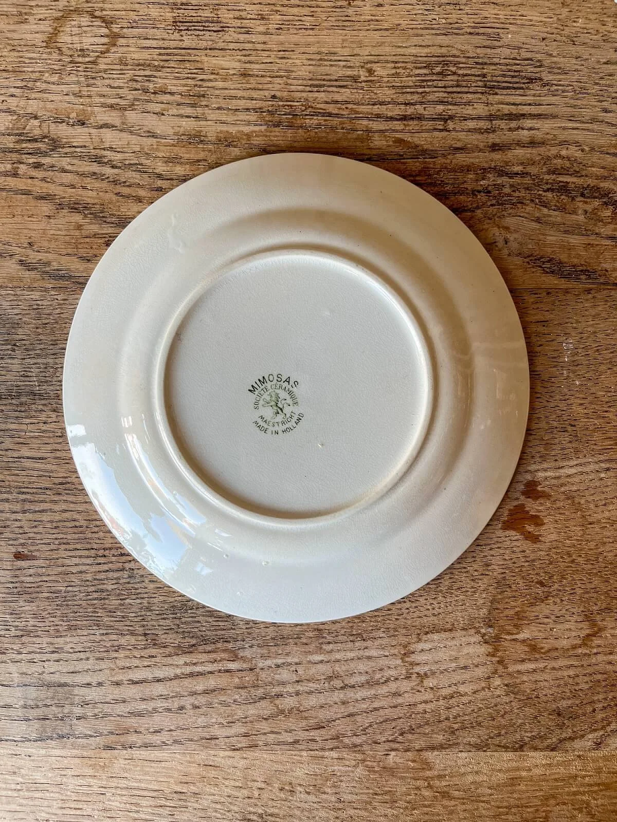 Antique Societe Ceramique Terre de Fer Plates | Green Ironstone